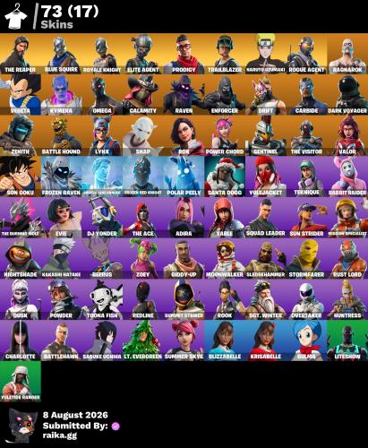 حساب فورت 73 سكن و سيزون 2