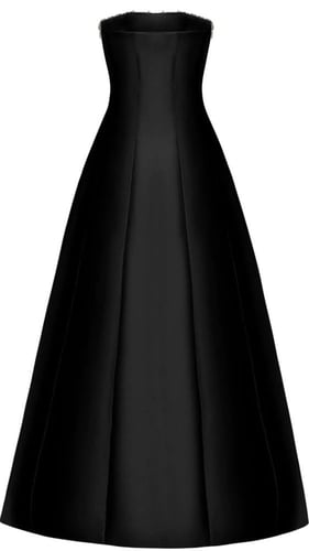 فستان سهرة مطرز بالكريستال طويل