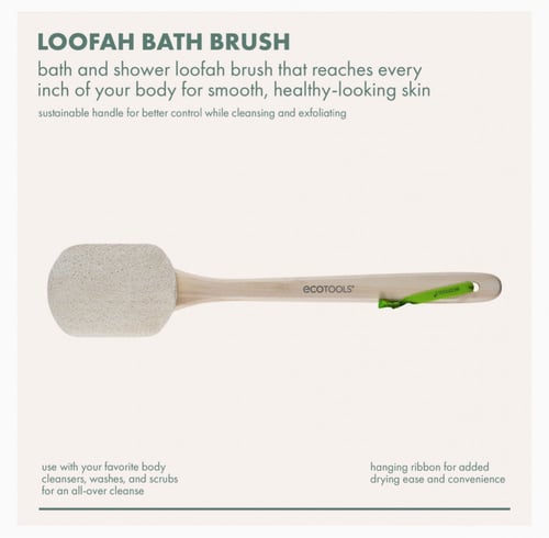 ايكوتولس فرشاة حمام ( لوفه ) بمقبض خشبي