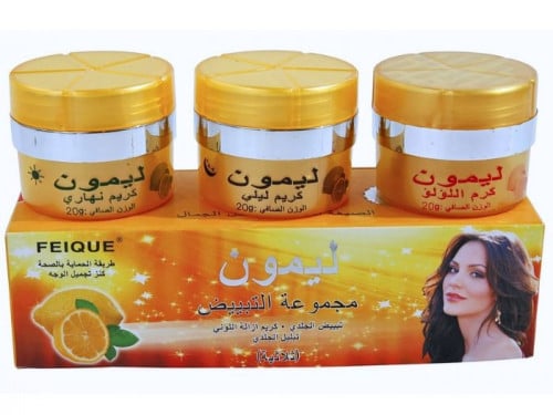 كريم الليمون الثلاثي مجموعة التبييض