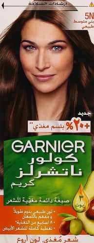 صبغة شعر غارنييه كولر ناتورلز بني فاتح طبيعي للغاي...