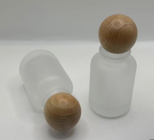 علب عطور ثلجي بغطاء لون خشبي ١٢ حبه