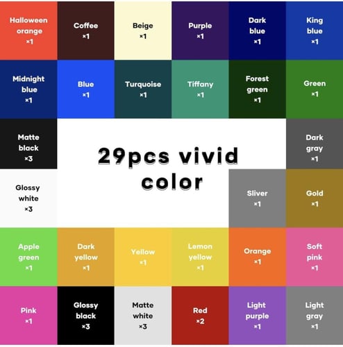 فنيل اسطح دائم بالوان مميزة 30*30سم خمس حبات وحبتي...