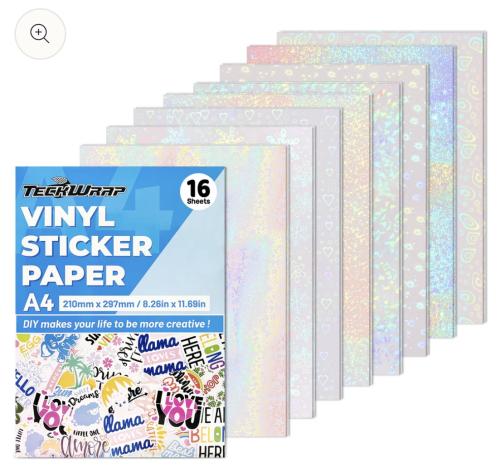 ورق هولوجرافيك من تيك راب 16 ورقة