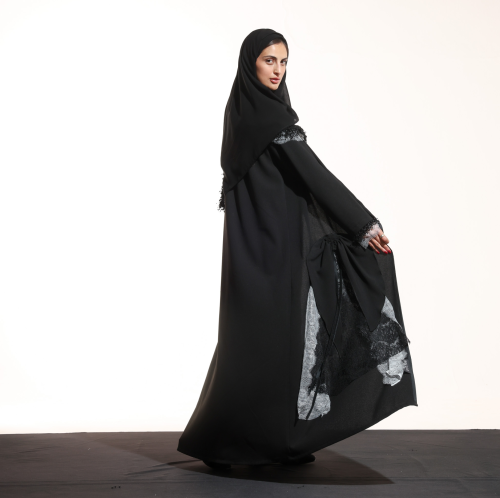 (FD) Black One Sided Lace