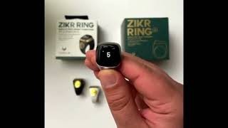 خاتم التسبيح الذكي اسود مقاس 18