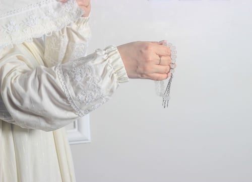 شرشف دانتيل مخطط