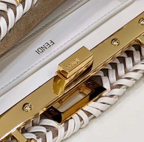 Peekaboo Camellia leather bag with matching thread...