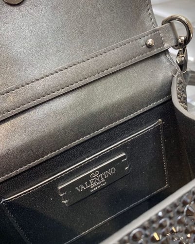 Valentino Garavani MINI VSLING HANDBAG WITH SPARKL...