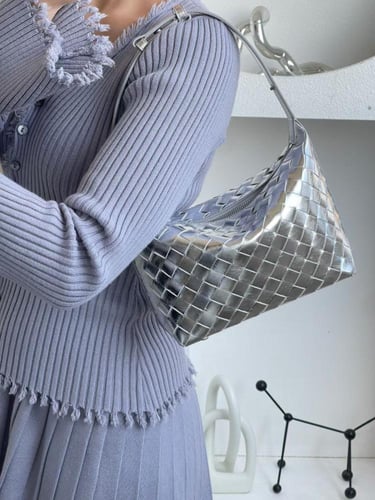 BOTTEGA VENETA Mini Wallace Silver bag