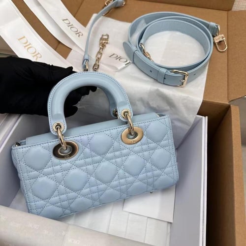 SMALL LADY D-JOY BAG – Cannage Lambskin