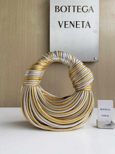 Bottega Veneta Tubular Jodie leather Gold/Silver t...