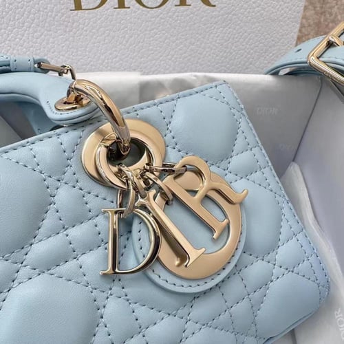 SMALL LADY D-JOY BAG – Cannage Lambskin