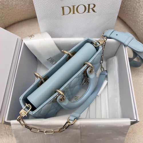 SMALL LADY D-JOY BAG – Cannage Lambskin