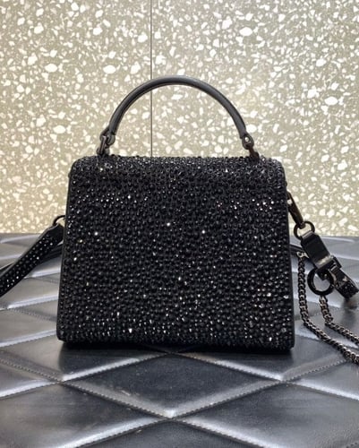 Valentino Garavani MINI VSLING HANDBAG WITH SPARKL...