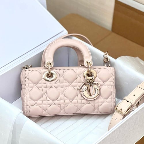 SMALL LADY D-JOY BAG – Cannage Lambskin