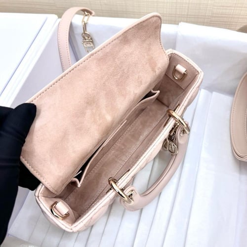 SMALL LADY D-JOY BAG – Cannage Lambskin