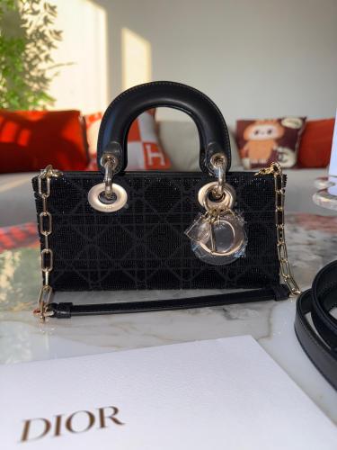 DIOR SMALL LADY D-JOY BAG Black