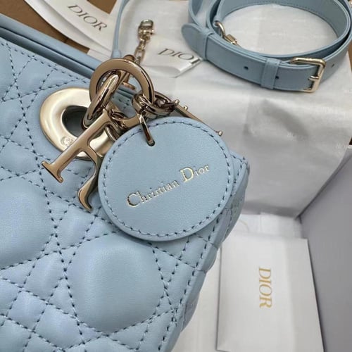 SMALL LADY D-JOY BAG – Cannage Lambskin