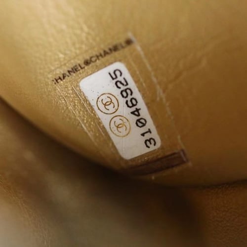 White Quilted Pearl Crush Gold Ball Flap Bag