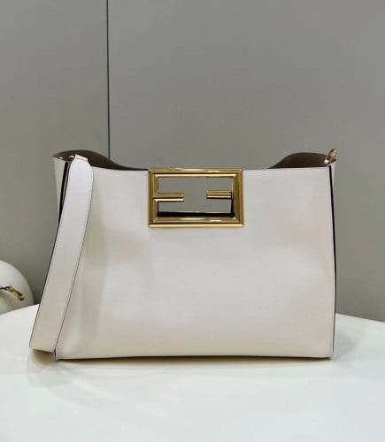 Fendi Way – Yellow Cream leather bag