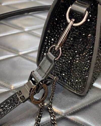 Valentino Garavani MINI VSLING HANDBAG WITH SPARKL...