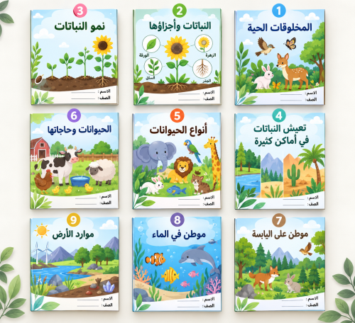 بكج جميع مطويات العلوم اول ابتدائي