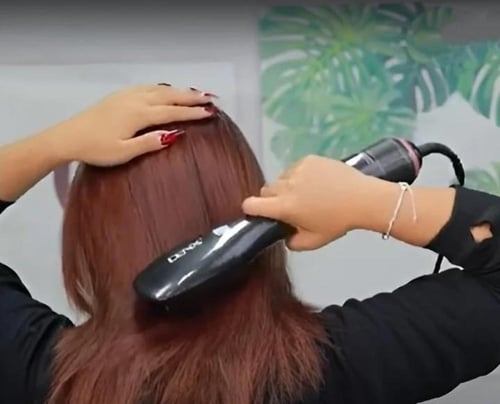 فرشاة شعر حرارية 2 في 1 بقدرة 1200 - 1500 واط من د...