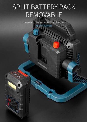 مصباح ليد قوي للتخييم مع باور بنك بسعة 9000مللي أم...