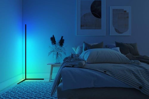 مصباح أرضي زاوية Aurora LED - ضوء RGB متغير اللون...