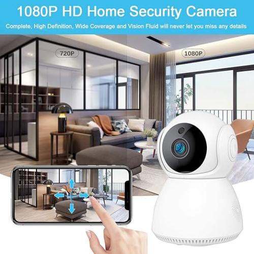 كاميرا مراقبة ذكية بزاوية 360 درجة، كاميرا واي فاي...