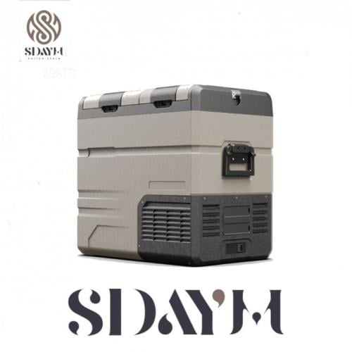 ثلاجة Alpicool حجم 55L للسيارة والرحلات - قسمين بد...