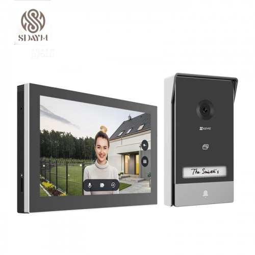 إنترفون متصل بباب فيديو مع شاشة لمس