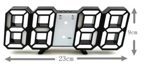 ساعة منبه رقمية LED ثلاثية الأبعاد إبداعية عالية ا...