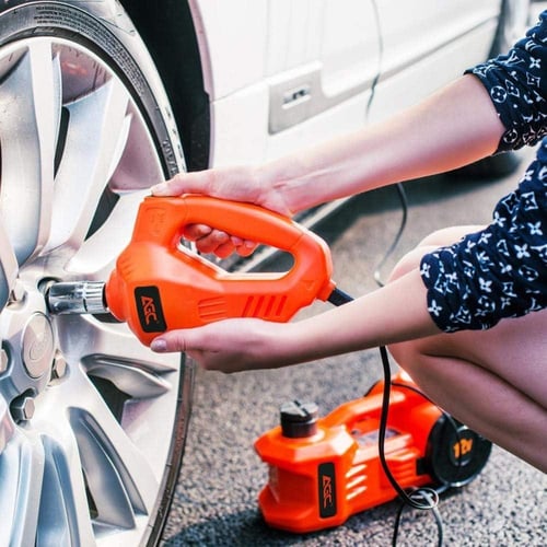 رافعة كهربائية للسيارة وضاغط هواء/ مضخة هواء ومفتا...