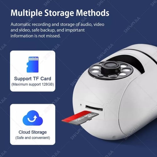 كاميرا مصباح إضاءة 360درجة 1080 بكسل مع كاميرا مرا...