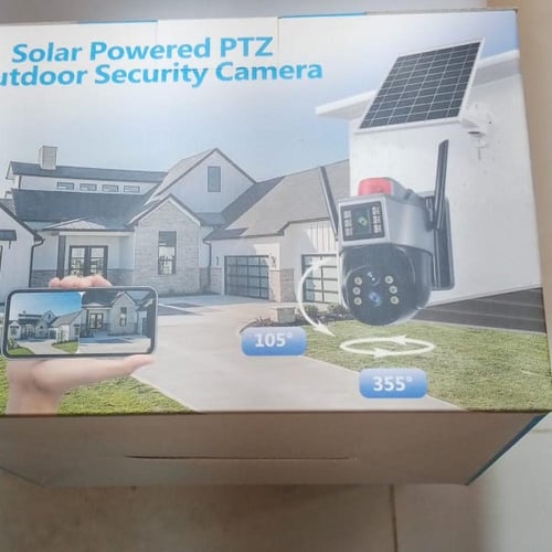 كاميرا الطاقة الشمسية 4G عدستين6K