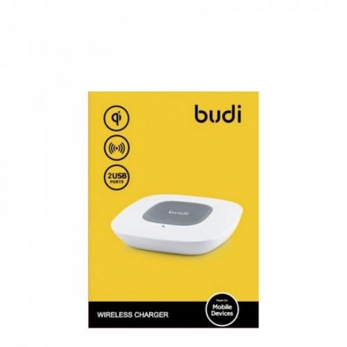 شاحن Budi اللاسلكي - أبيض