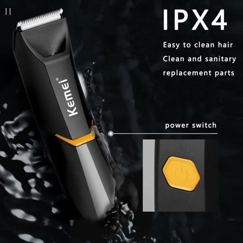 كيمي KM-3208 ماكينة تشذيب شعر الجسم الاحترافية للج...