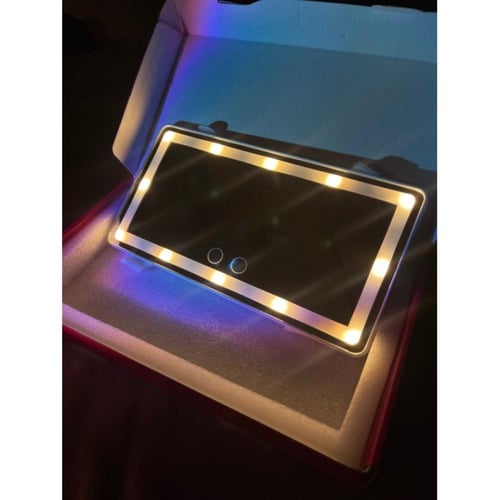 مرايا LED للسياره ابيض