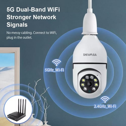 كاميرا مصباح إضاءة 360درجة 1080 بكسل مع كاميرا مرا...