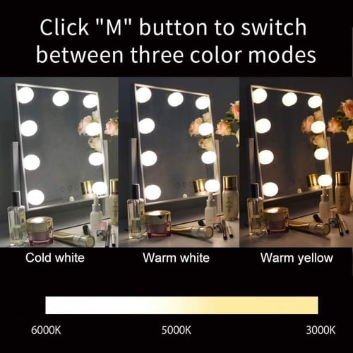 مرآة فانيتي بإضاءة من بادوم - مرآة فانيتي للمكياج...