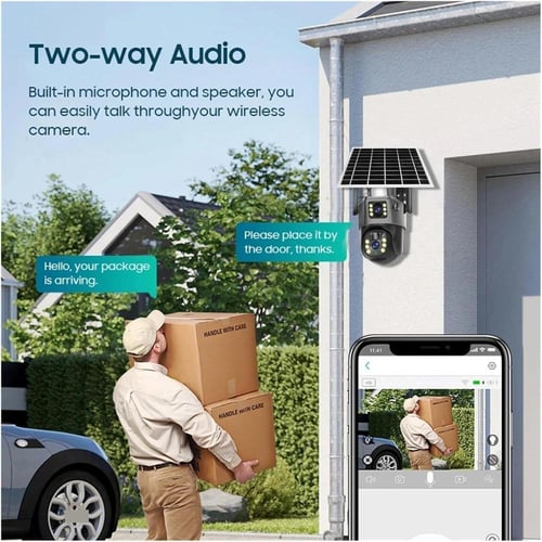 10X Zoom 4G كاميرا مراقبة تعمل بالطاقة الشمسية في...