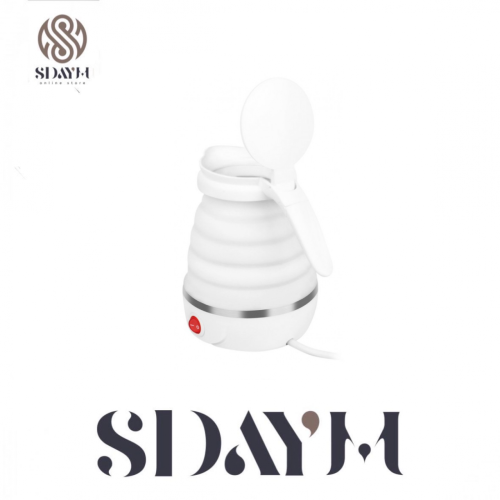 غلاية كهربائية قابلة للطي للسفر بجهد مزدوج من السي...