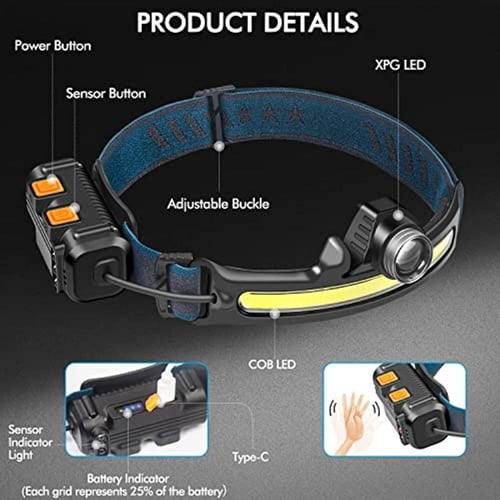 كشاف رأس ليد قوي Powerful head LED X torch