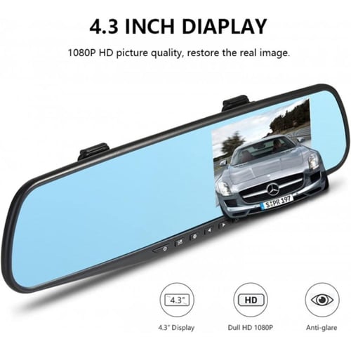 كاميرا امامية وخلفية مع مرايا وشاشة لتسجيل كل ما ي...