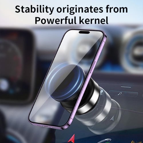 حامل موبايل مغناطيسي كهربائي للسيارة، حامل شاحن قا...