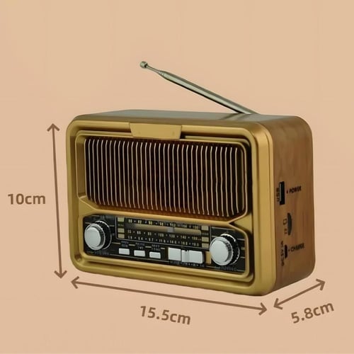 راديو DENX DX2446 بصوت Hi-Fi وبلوتوث وألواح شمسية...