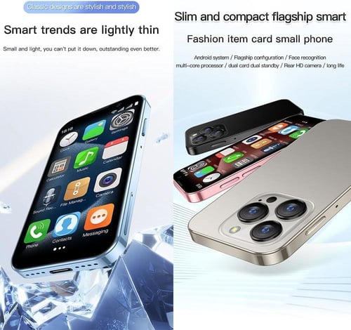 هاتف ذكي صغير XS17 ميني ثنائي شرائح الاتصال بشاشة...