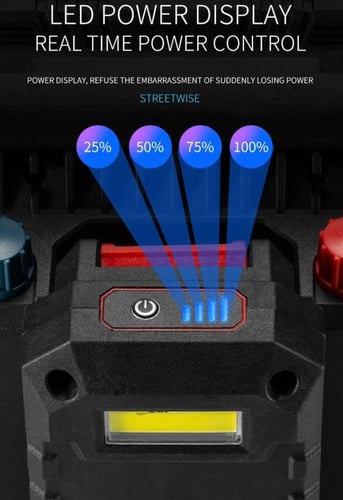 مصباح ليد قوي للتخييم مع باور بنك بسعة 9000مللي أم...